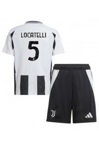 Juventus Manuel Locatelli #5 Babyklær Hjemme Fotballdrakt til barn 2024-25 Korte ermer (+ Korte bukser)